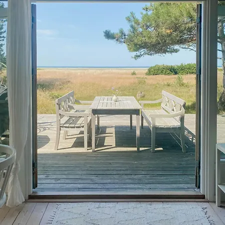 Sea View Over Heather And Reeds Near Sejero Bay Vig